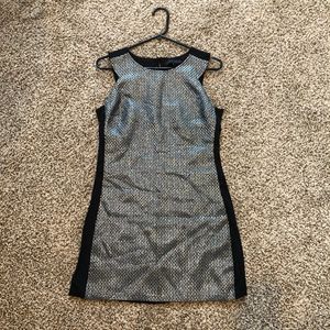 WOMANS DRESS Sanctuary Silver Metallic and Black